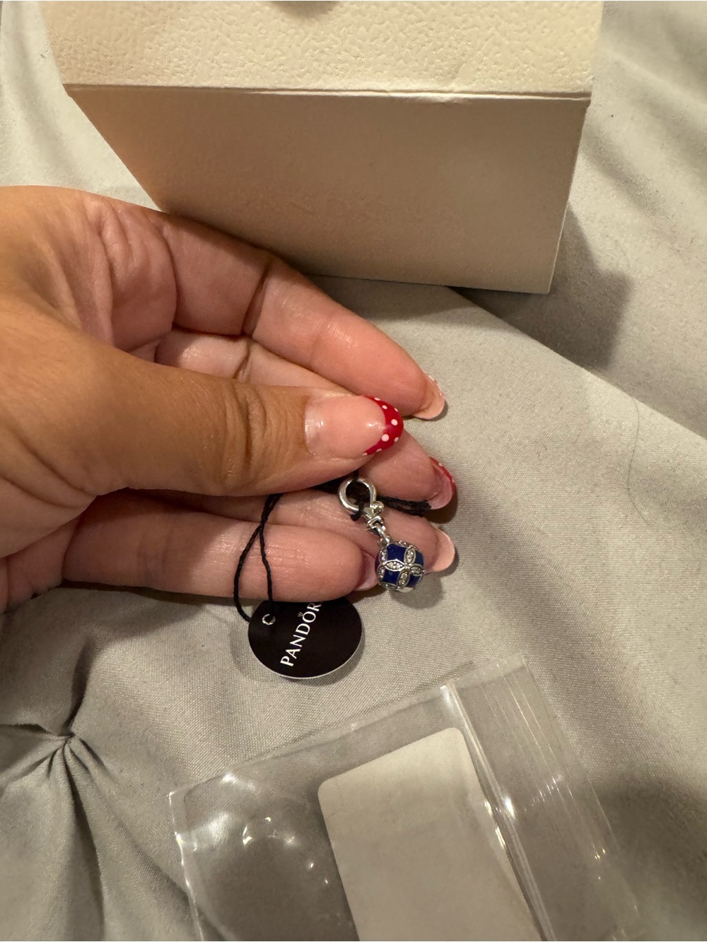 Pandora Silver Blue Ornament Enamel Charm